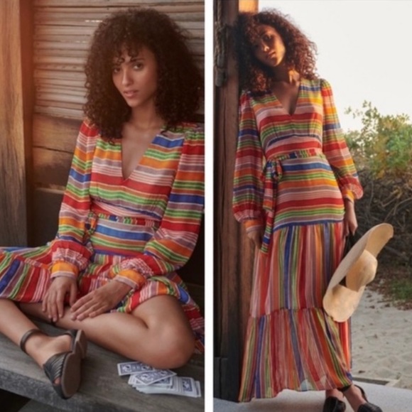 Anthropologie Farm Rio Luana Maxi Dress 